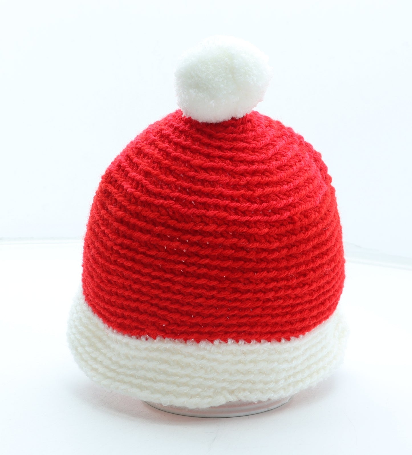 Preworn Mens Red Acrylic Winter Hat One Size - Father Christmas Hat
