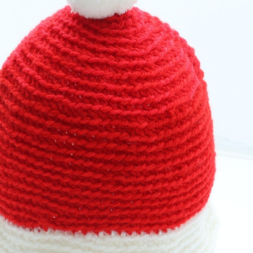 Preworn Mens Red Acrylic Winter Hat One Size - Father Christmas Hat