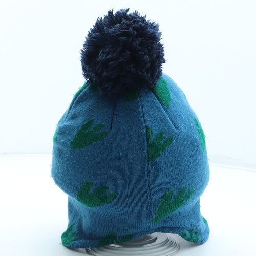 Nutmeg Boys Blue Geometric Acrylic Bobble Hat Size S - Peppa Pig Size 1-3 Years
