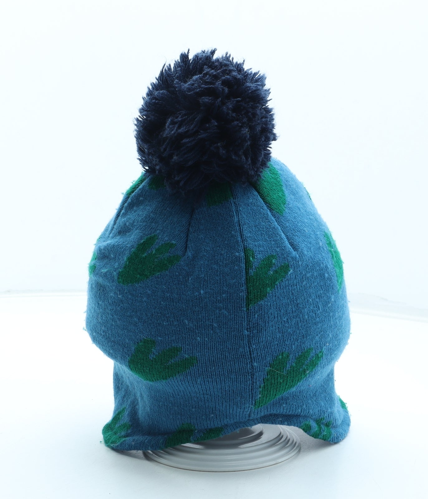 Nutmeg Boys Blue Geometric Acrylic Bobble Hat Size S - Peppa Pig Size 1-3 Years