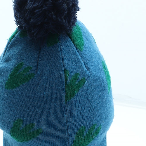 Nutmeg Boys Blue Geometric Acrylic Bobble Hat Size S - Peppa Pig Size 1-3 Years