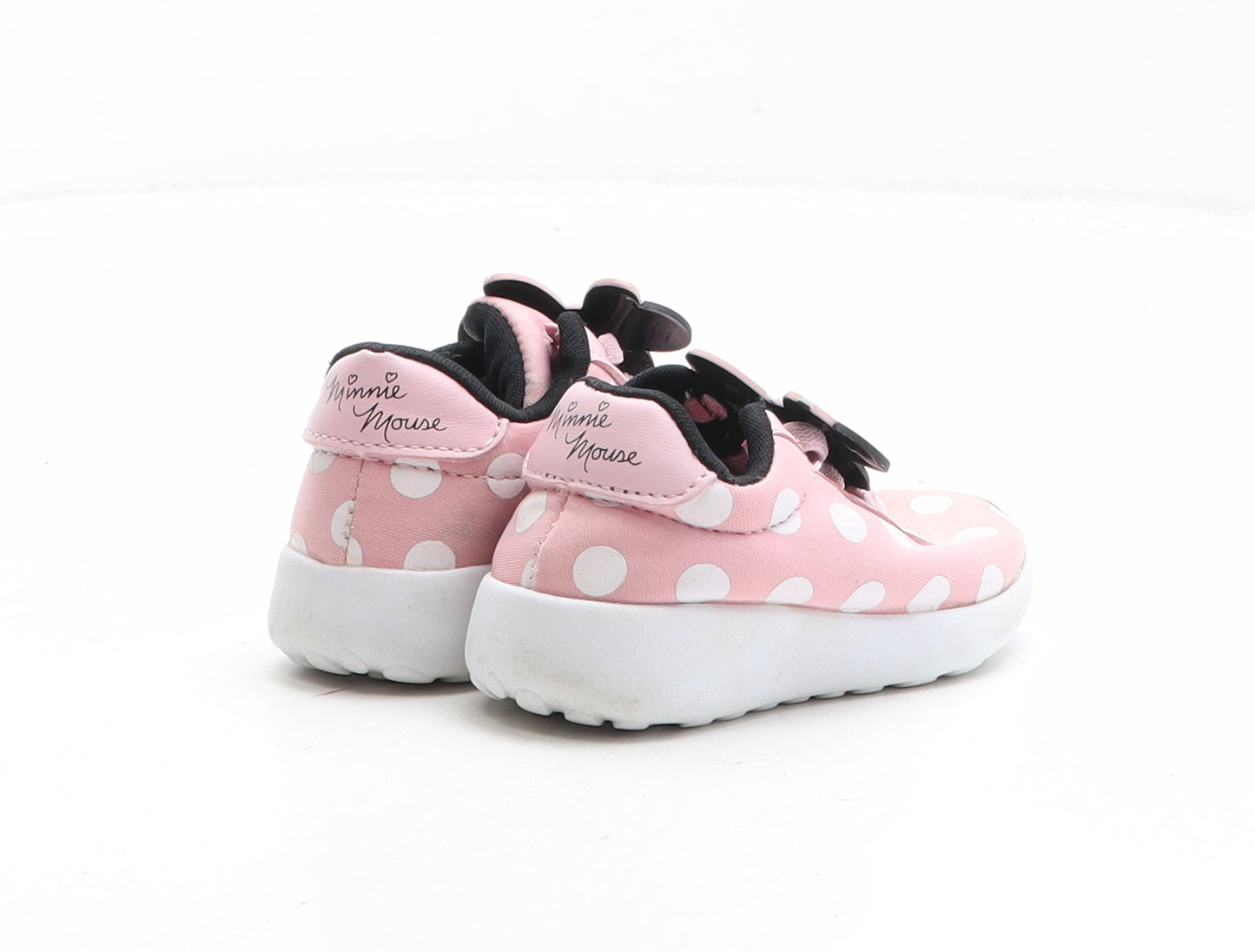 Disney Girls Pink Polka Dot Fabric Trainer UK 3 - Minnie Mouse