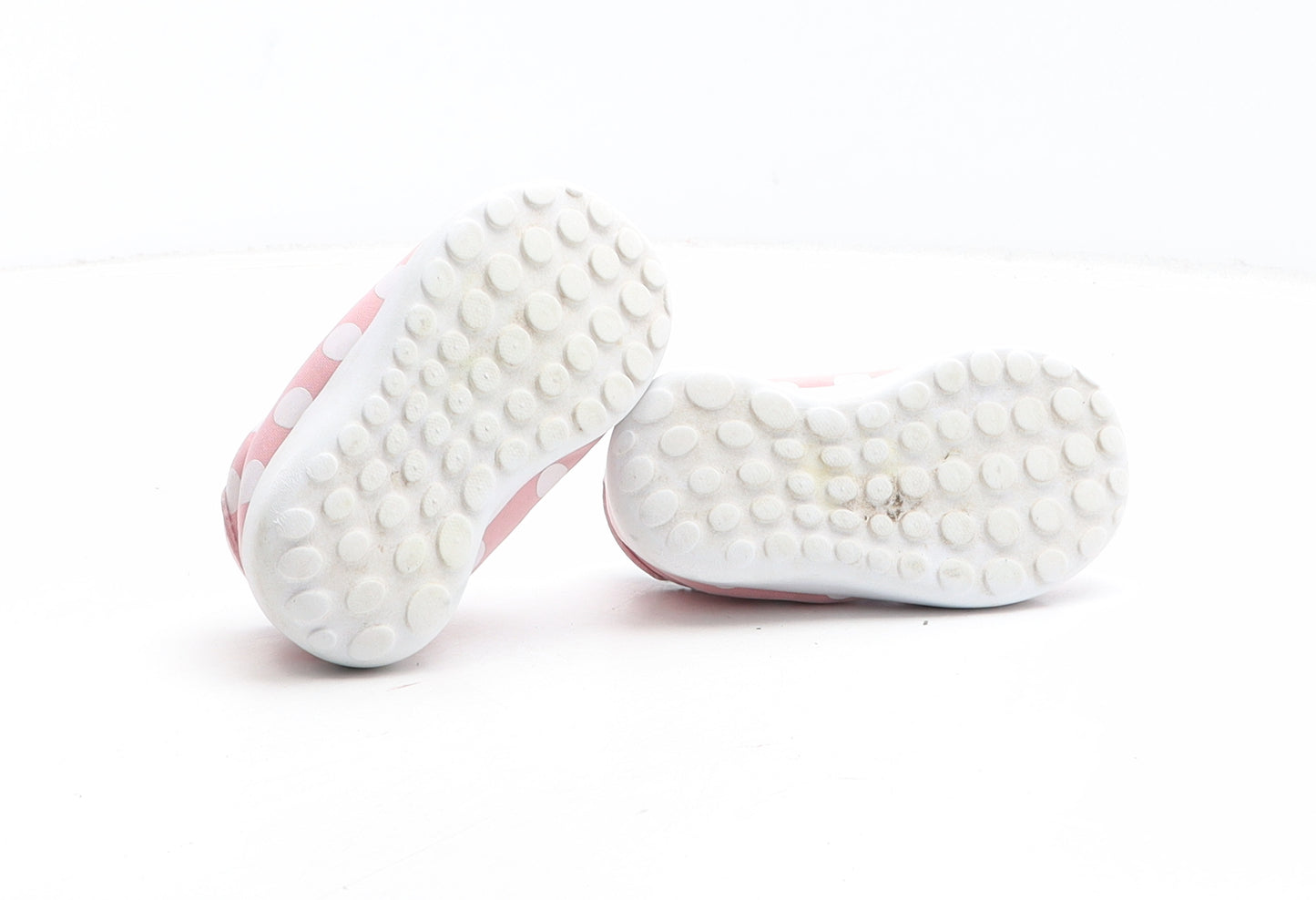 Disney Girls Pink Polka Dot Fabric Trainer UK 3 - Minnie Mouse