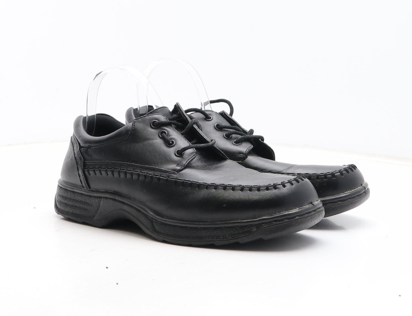 Cushion Walk Mens Black Synthetic Boat Shoe Casual UK 9
