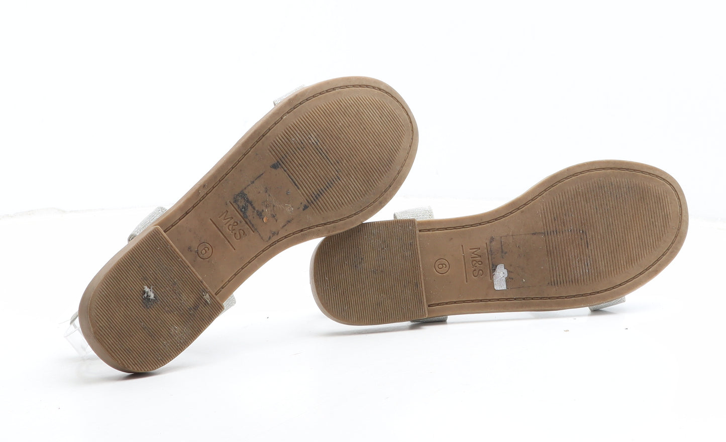 Marks and Spencer Womens Silver Synthetic Slingback Sandal UK