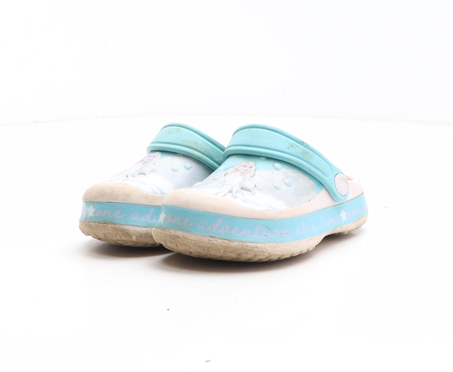 Disney Girls Multicoloured Geometric Synthetic Clog Sandal UK 7 - Frozen Elsa