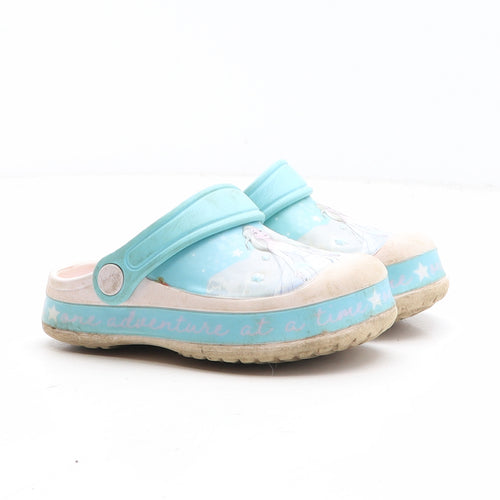 Disney Girls Multicoloured Geometric Synthetic Clog Sandal UK 7 - Frozen Elsa