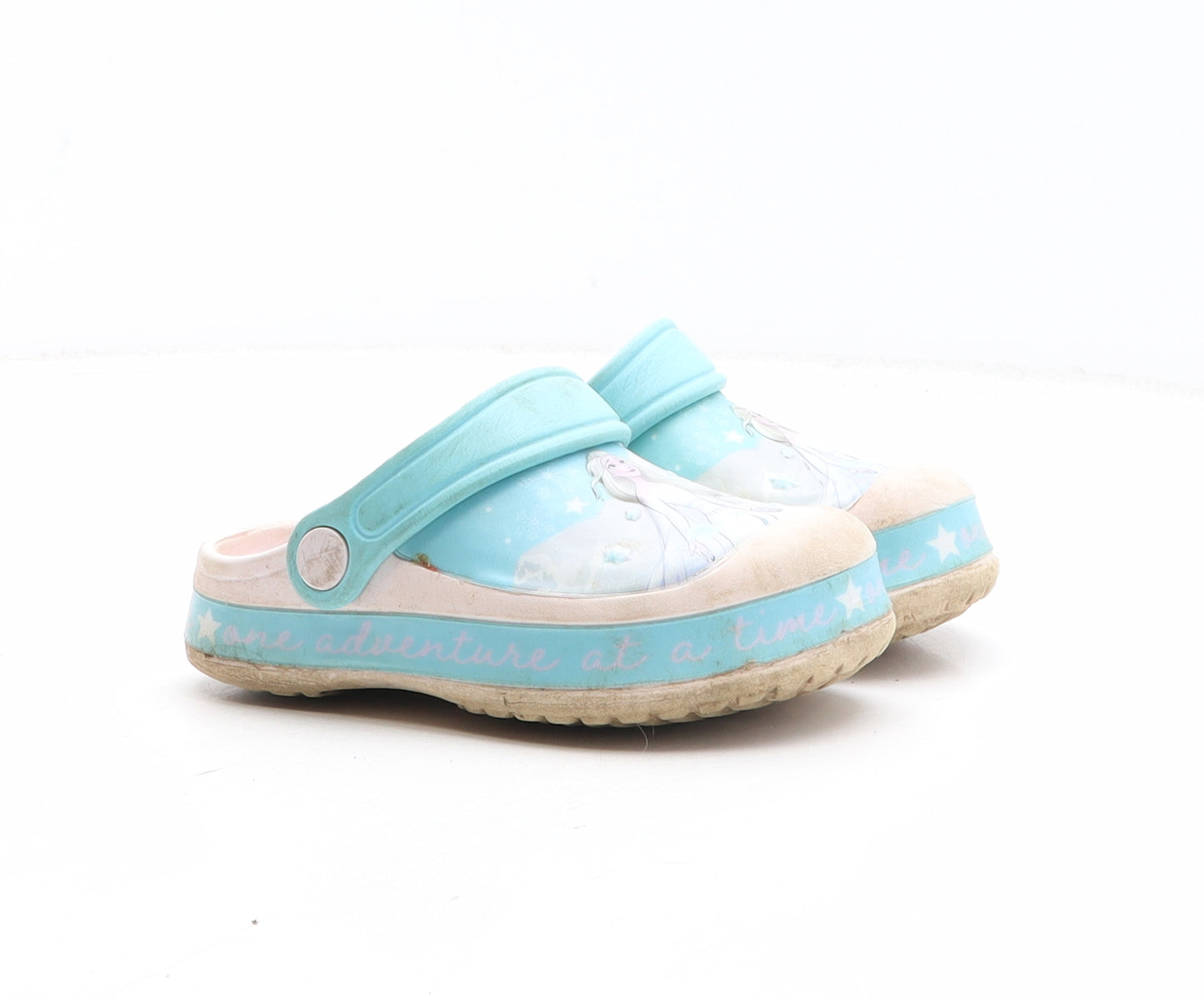 Disney Girls Multicoloured Geometric Synthetic Clog Sandal UK 7 - Frozen Elsa