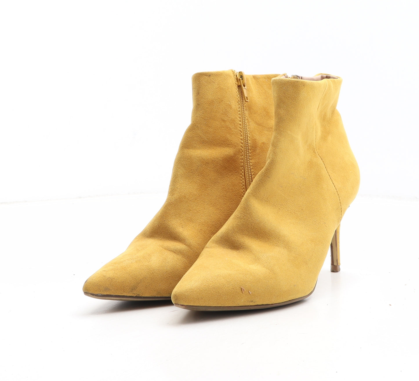 New Look Womens Yellow Synthetic Bootie Boot UK