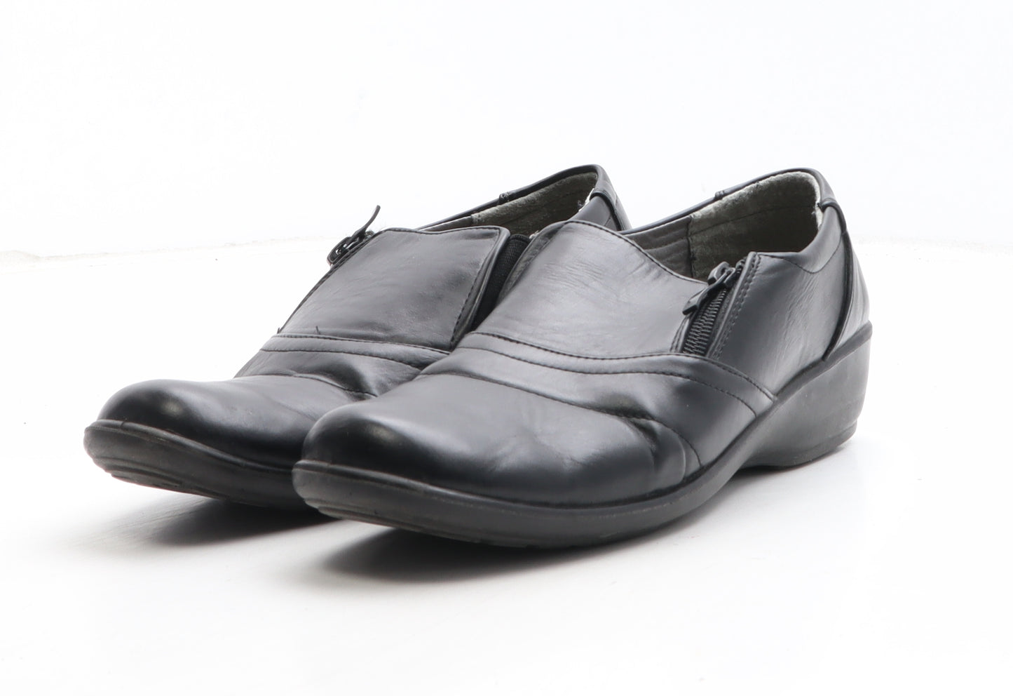 Fit For Feet Womens Black Synthetic Slip On Casual UK
