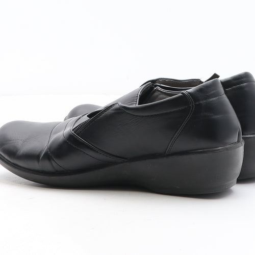Fit For Feet Womens Black Synthetic Slip On Casual UK