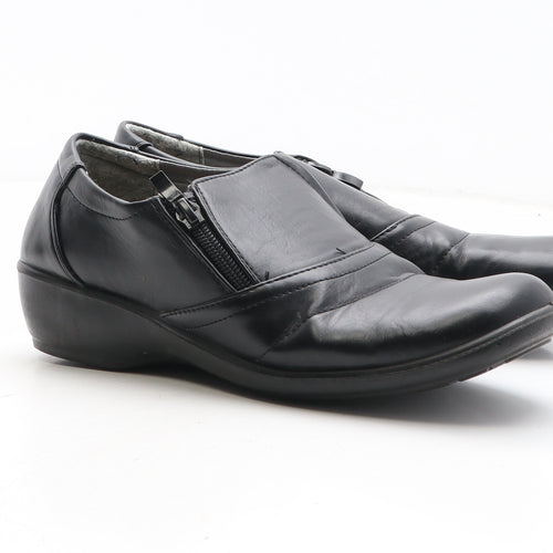 Fit For Feet Womens Black Synthetic Slip On Casual UK