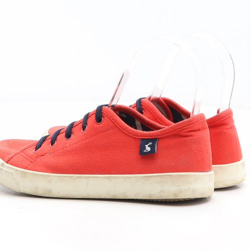 Joules Womens Red Fabric Trainer UK