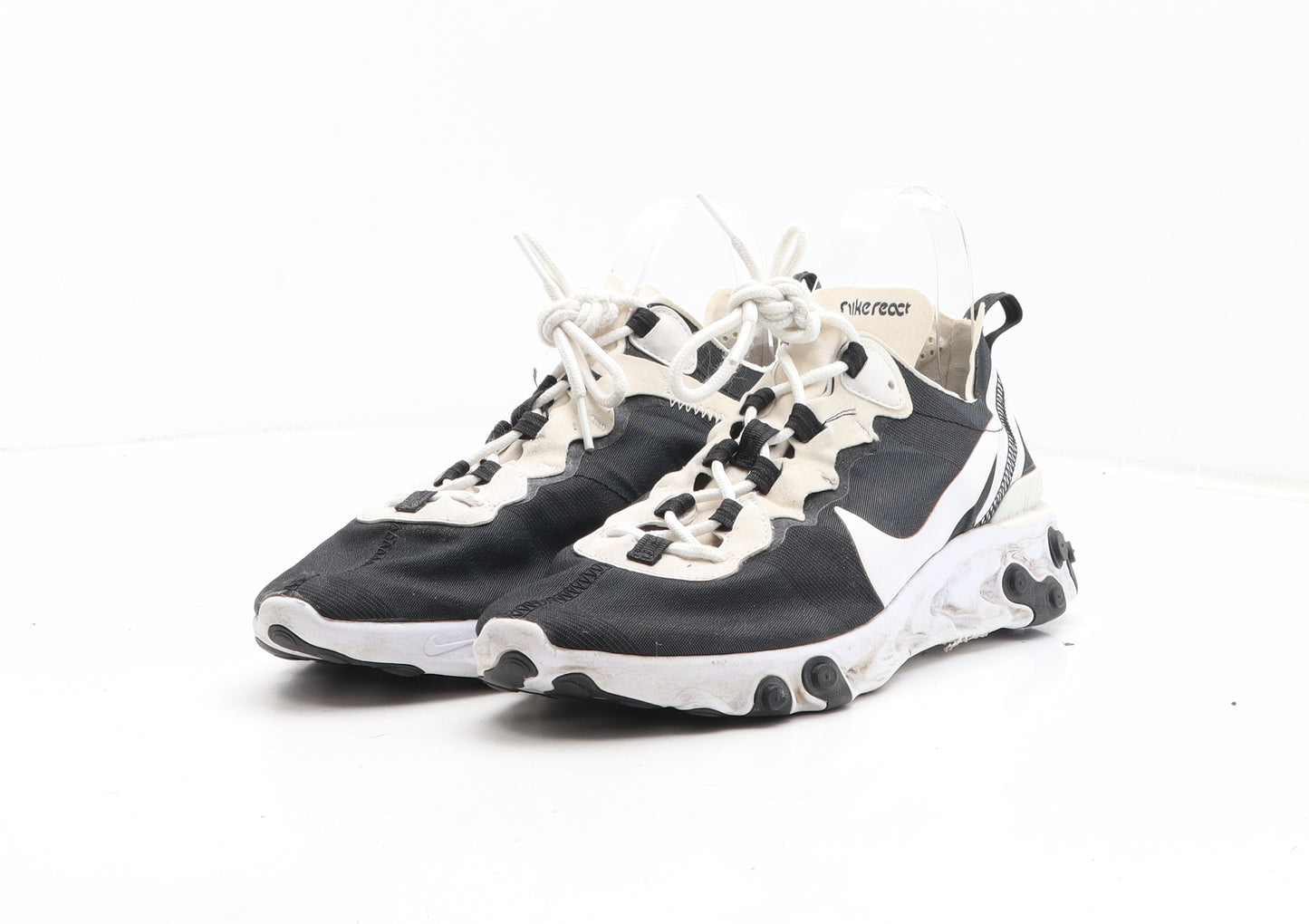Nike Womens Black Colourblock Fabric Trainer UK - Nike React