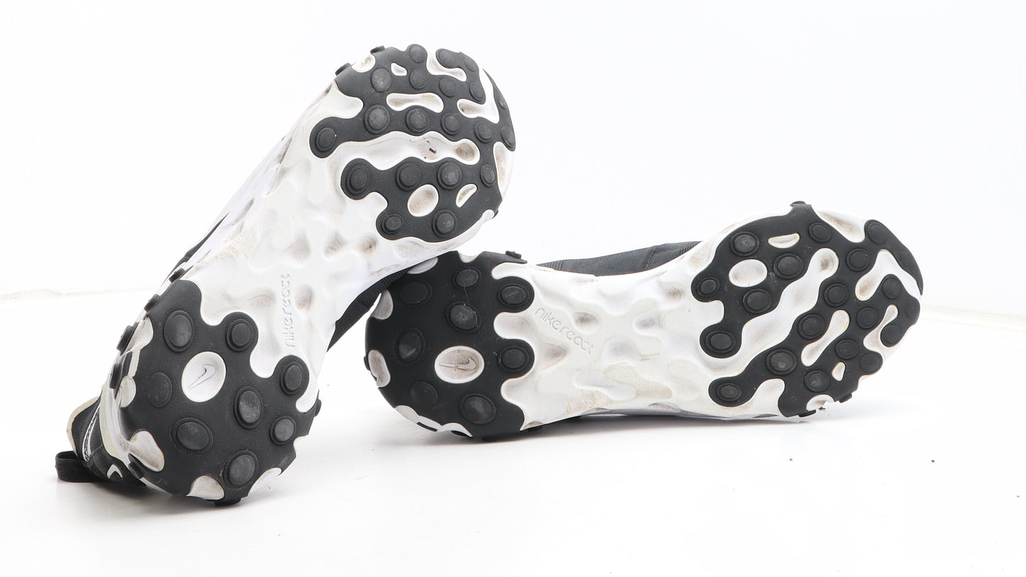 Nike Womens Black Colourblock Fabric Trainer UK - Nike React