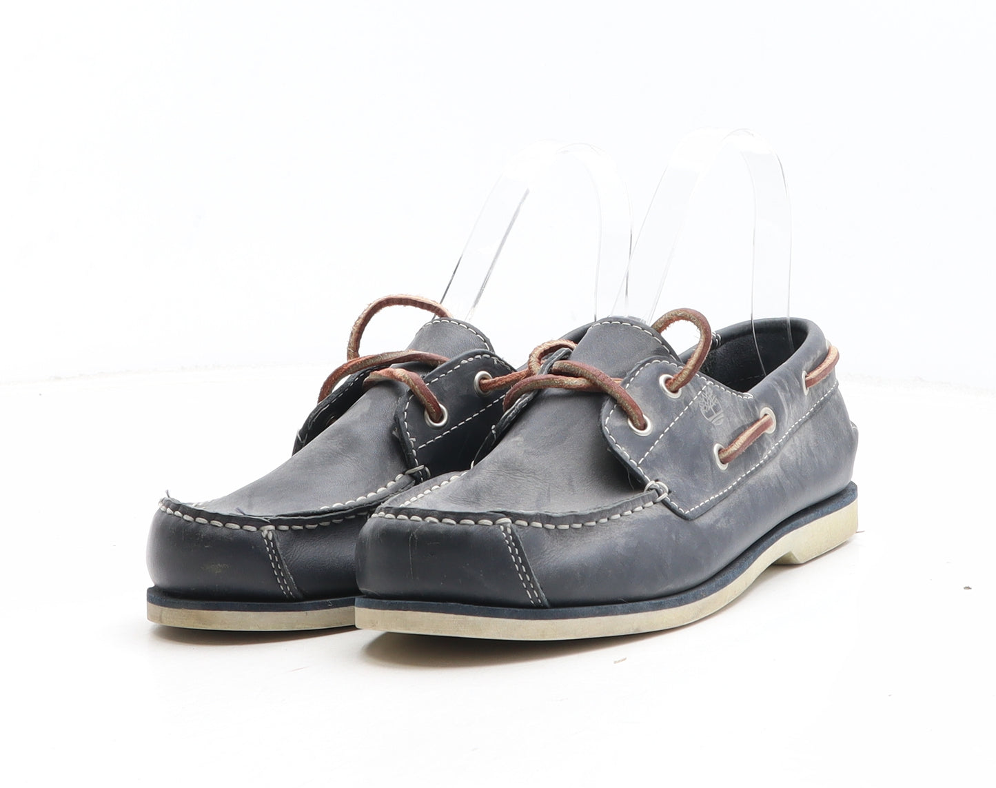 Timberland Mens Blue Leather Boat Shoe Casual UK 5