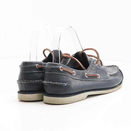 Timberland Mens Blue Leather Boat Shoe Casual UK 5