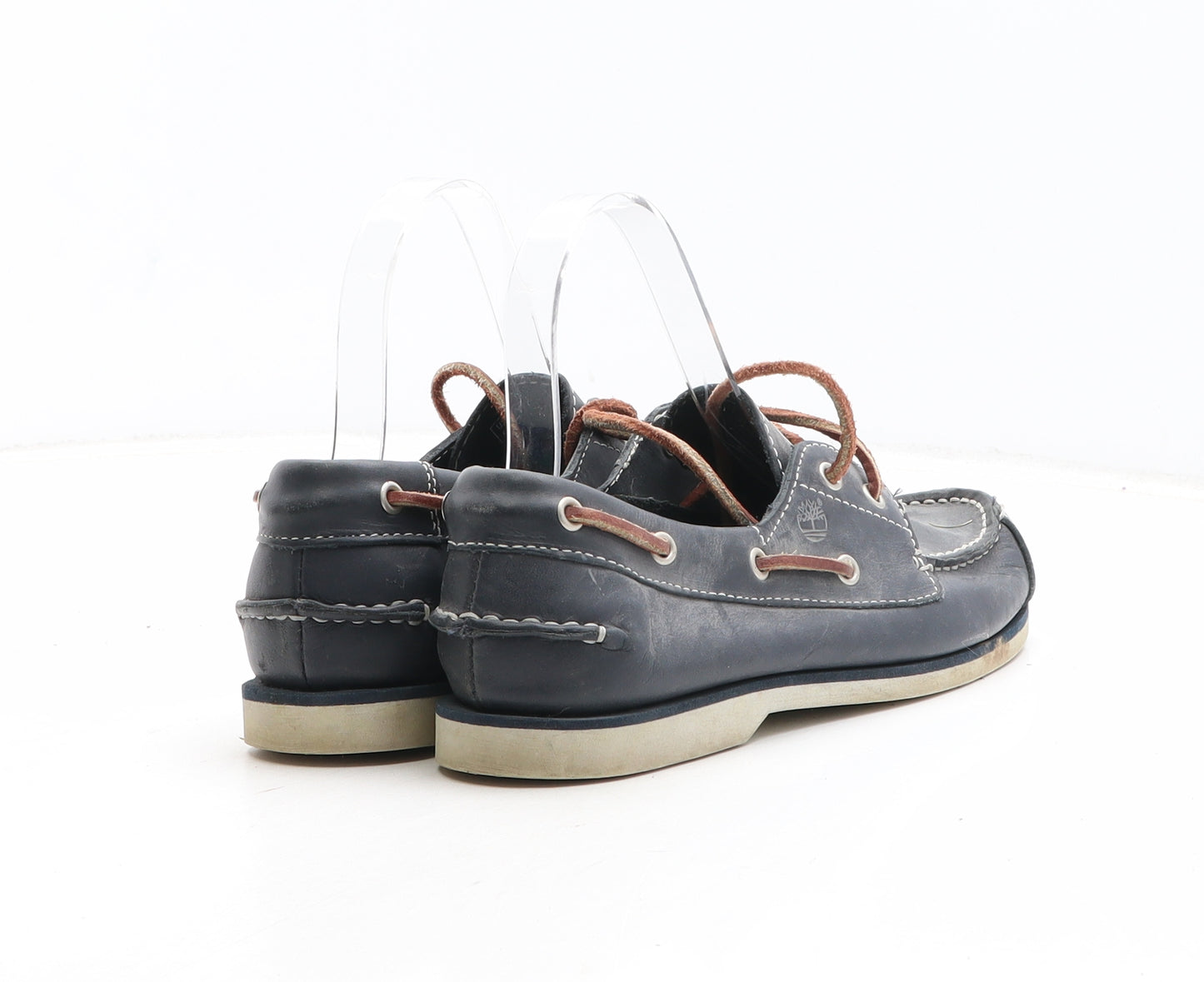 Timberland Mens Blue Leather Boat Shoe Casual UK 5