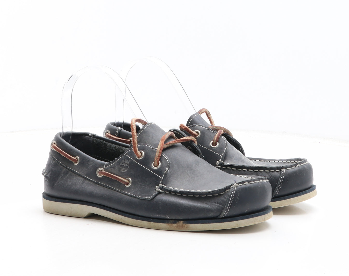 Timberland Mens Blue Leather Boat Shoe Casual UK 5