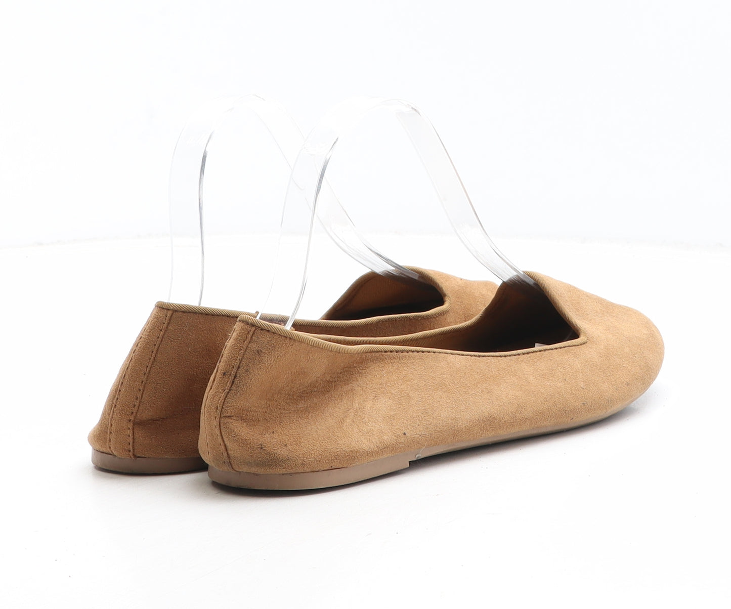 George Womens Brown Fabric Flat UK