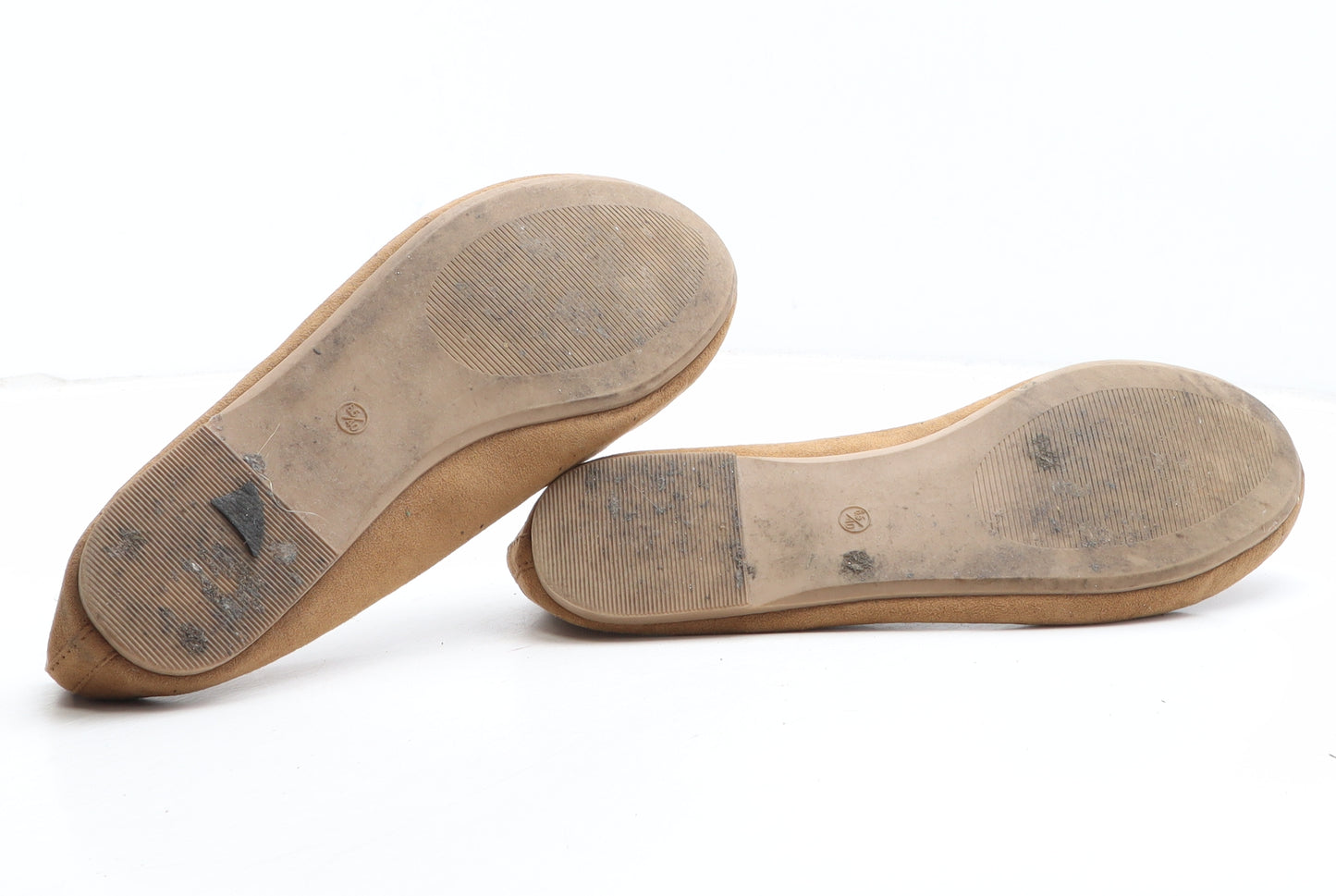 George Womens Brown Fabric Flat UK