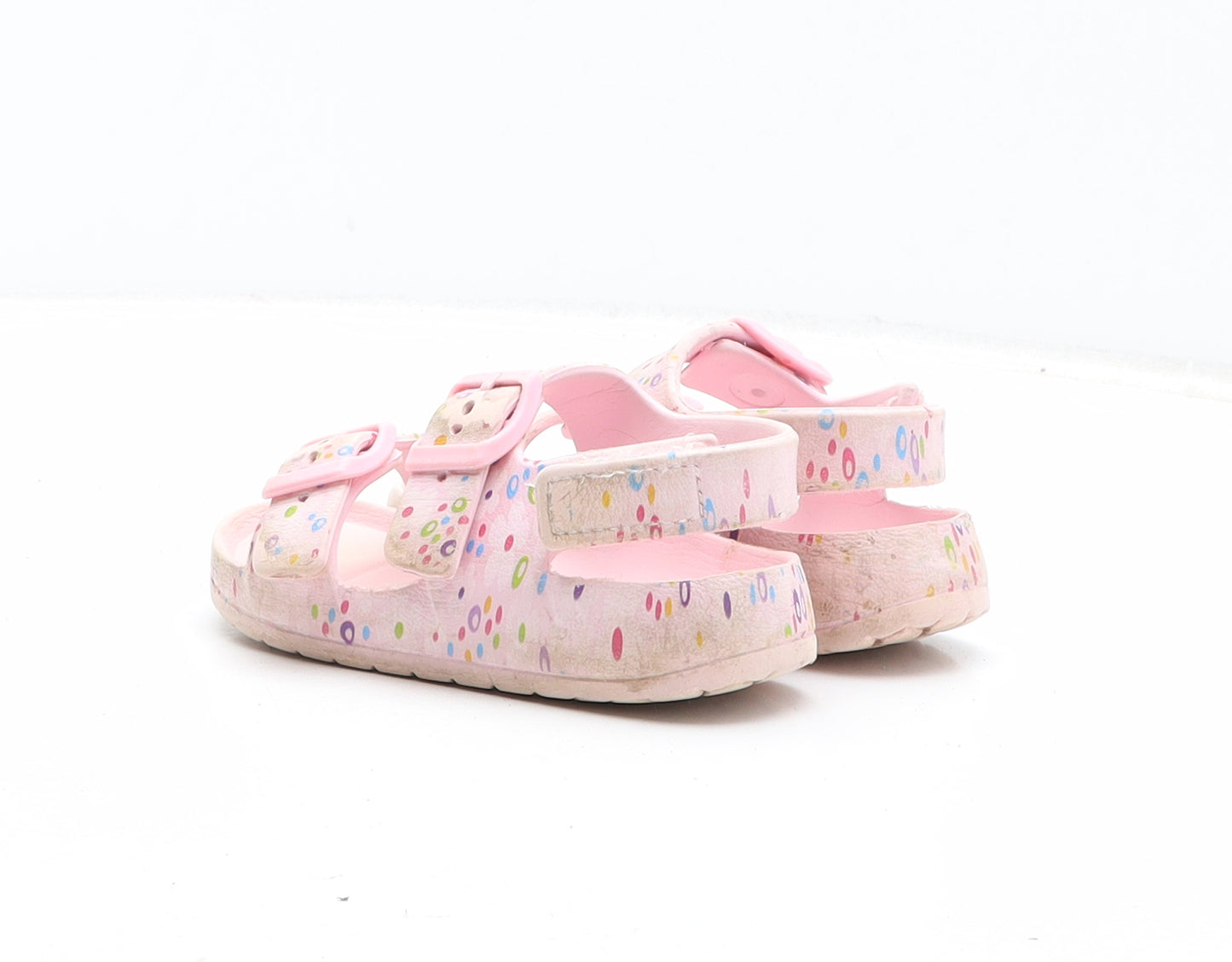 Preworn Girls Pink Geometric Synthetic Fisherman Sandal UK 6