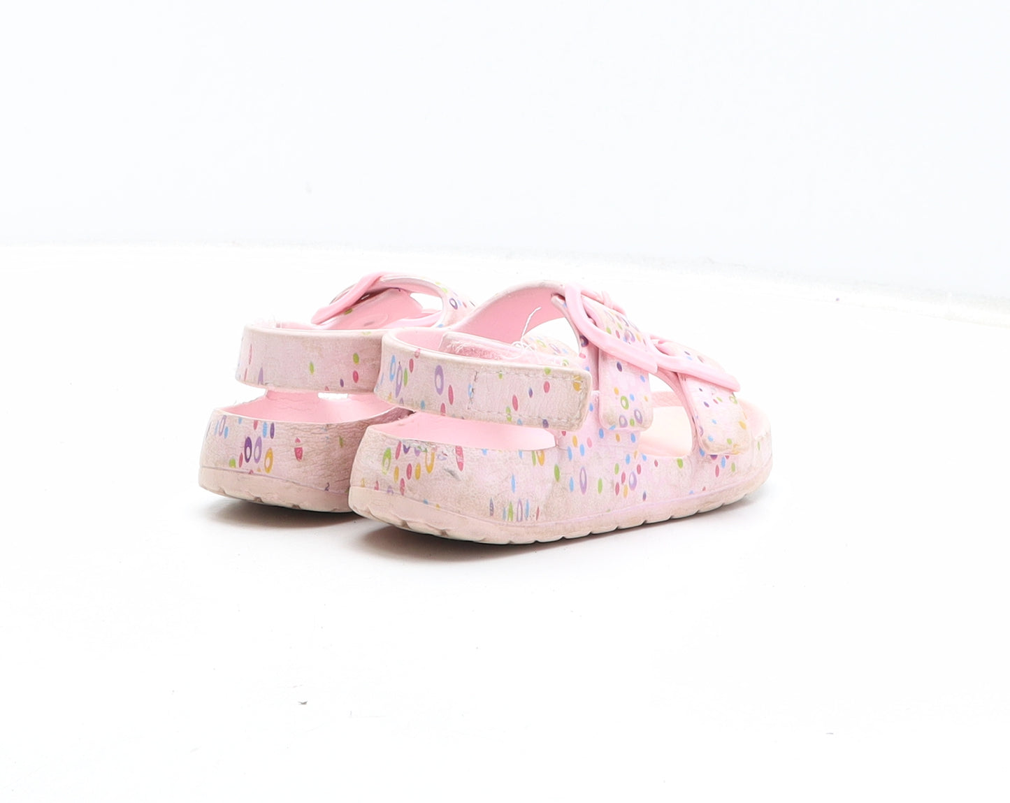 Preworn Girls Pink Geometric Synthetic Fisherman Sandal UK 6