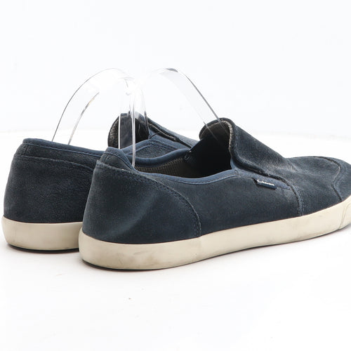 Clarks Mens Blue Fabric Slip On Casual UK 10