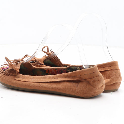 Atmosphere Womens Brown Synthetic Loafer Flat UK