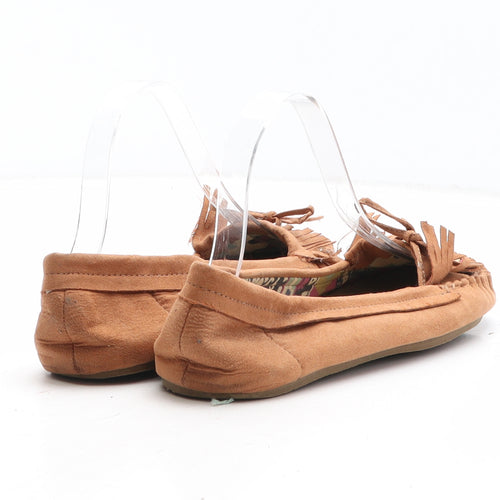 Atmosphere Womens Brown Synthetic Loafer Flat UK