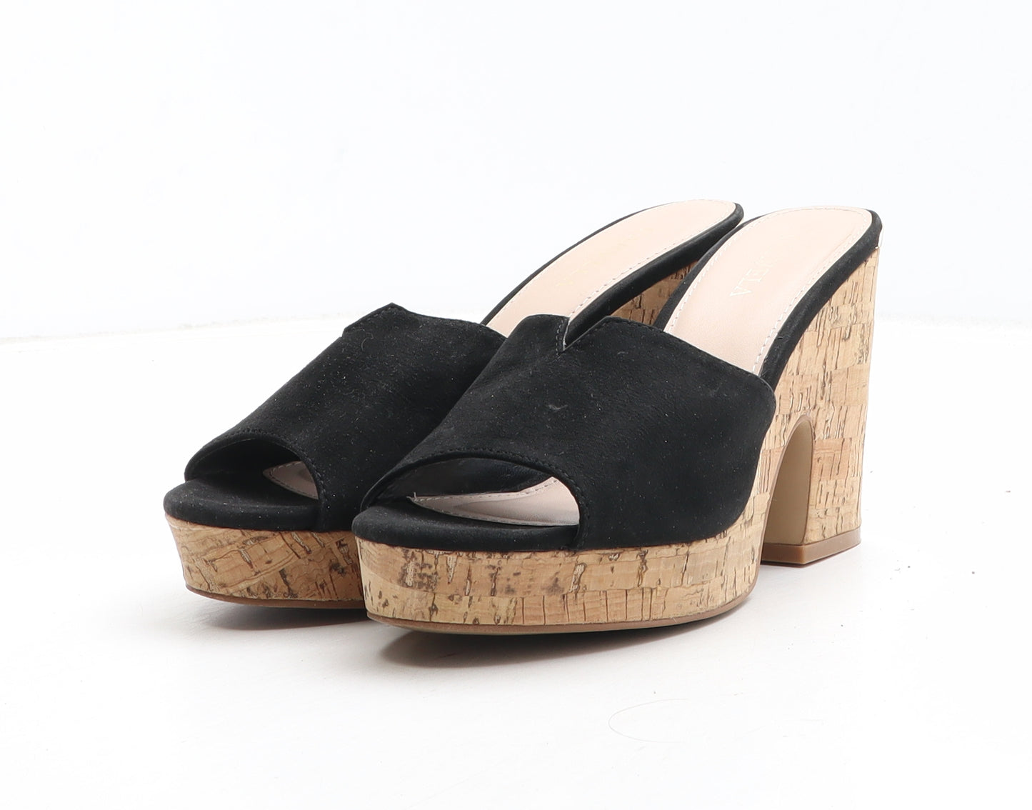 Carvela Womens Black Fabric Mule Heel UK