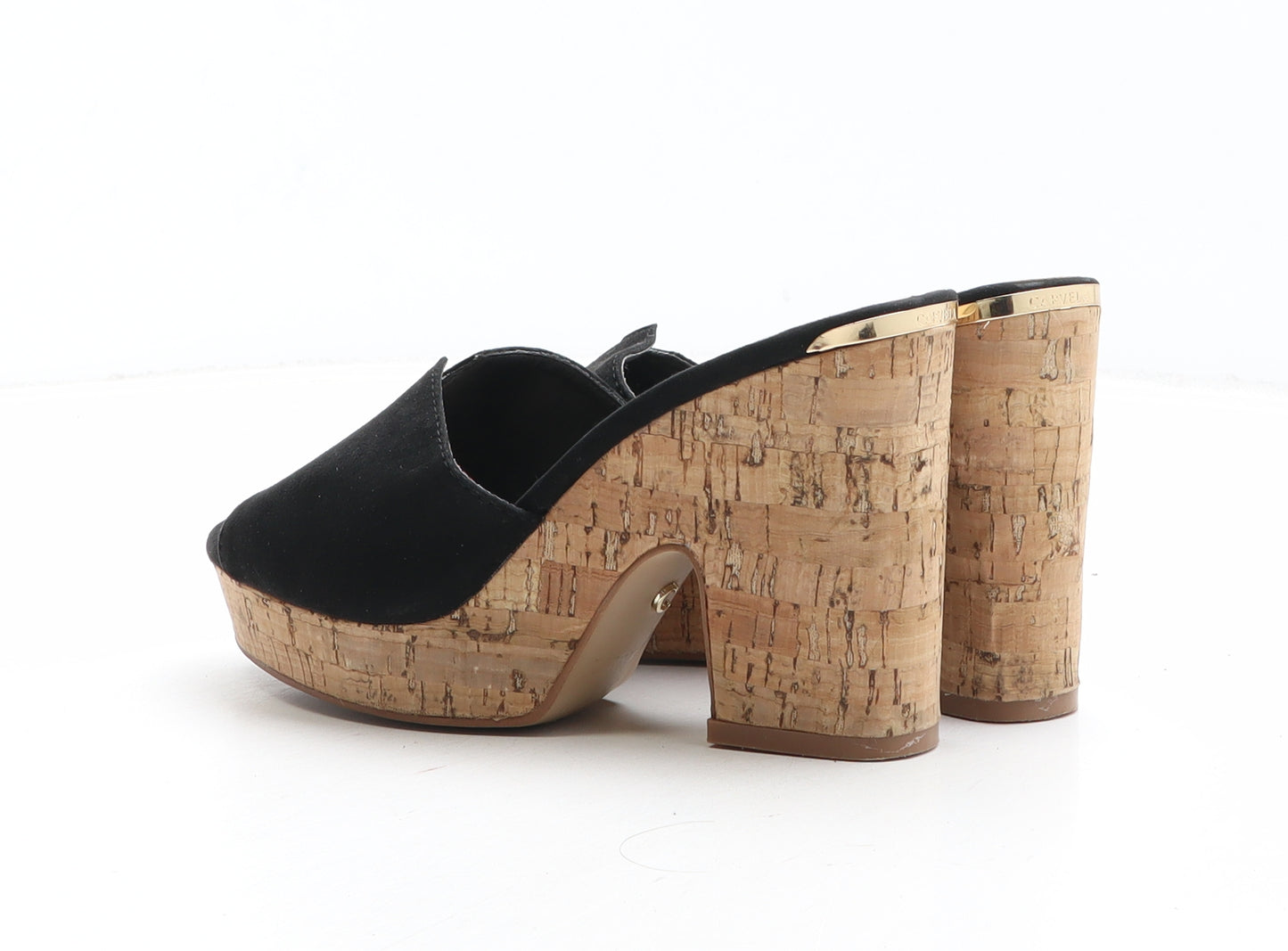 Carvela Womens Black Fabric Mule Heel UK