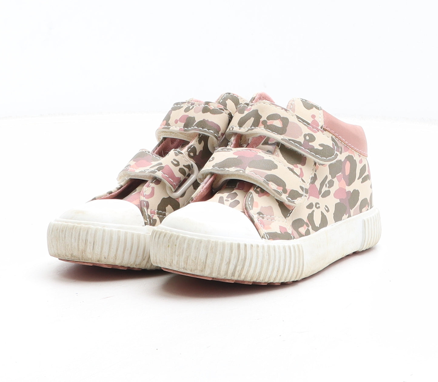 George Girls Multicoloured Animal Print Synthetic Trainer UK 9 - Leopard Pattern