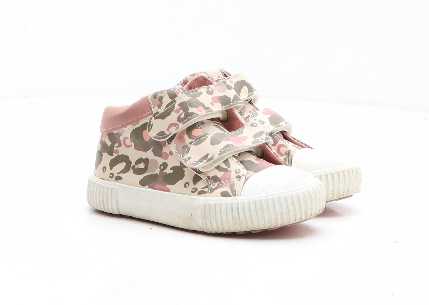 George Girls Multicoloured Animal Print Synthetic Trainer UK 9 - Leopard Pattern