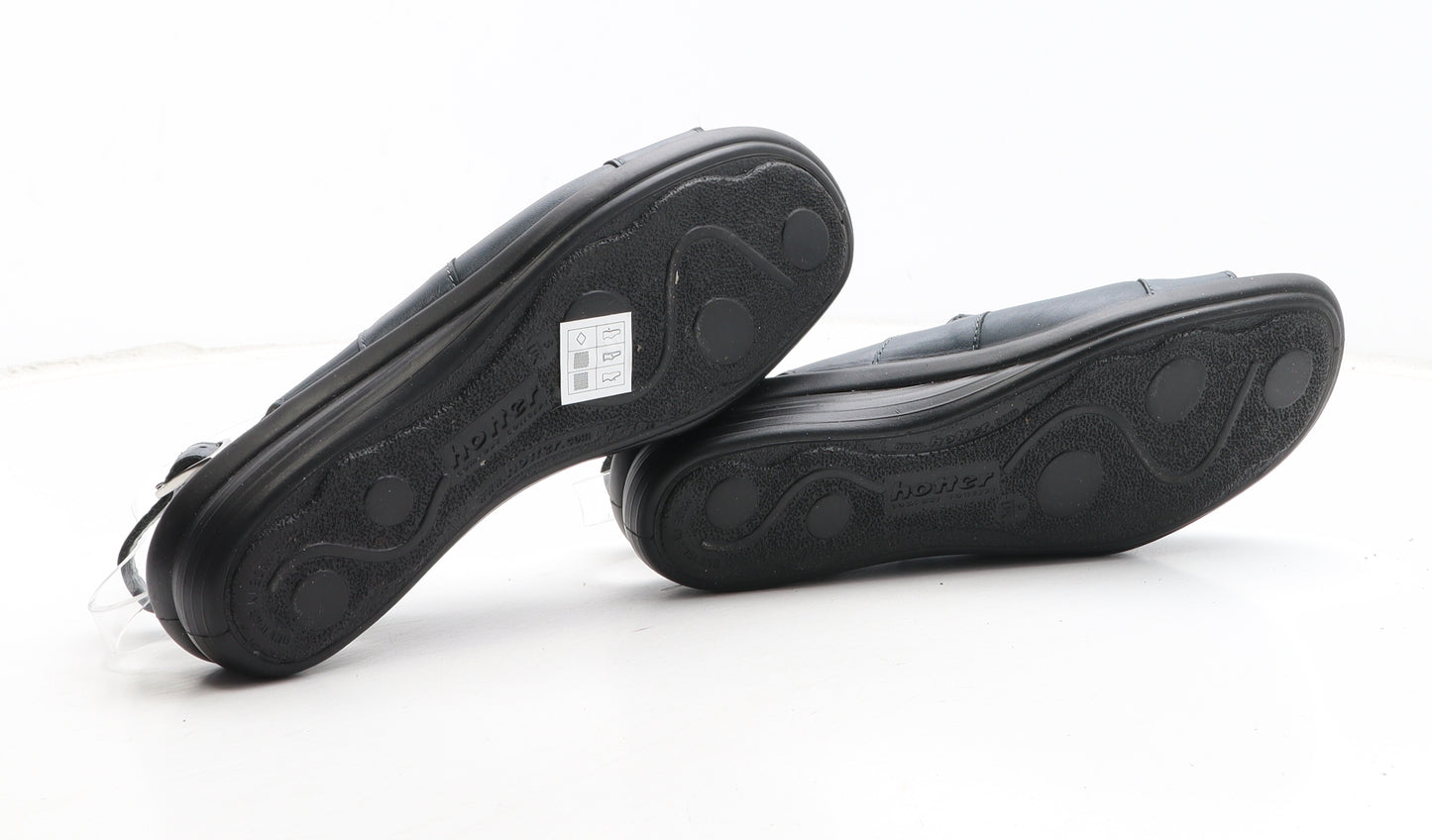 Hotter Womens Blue Leather Slingback Sandal UK