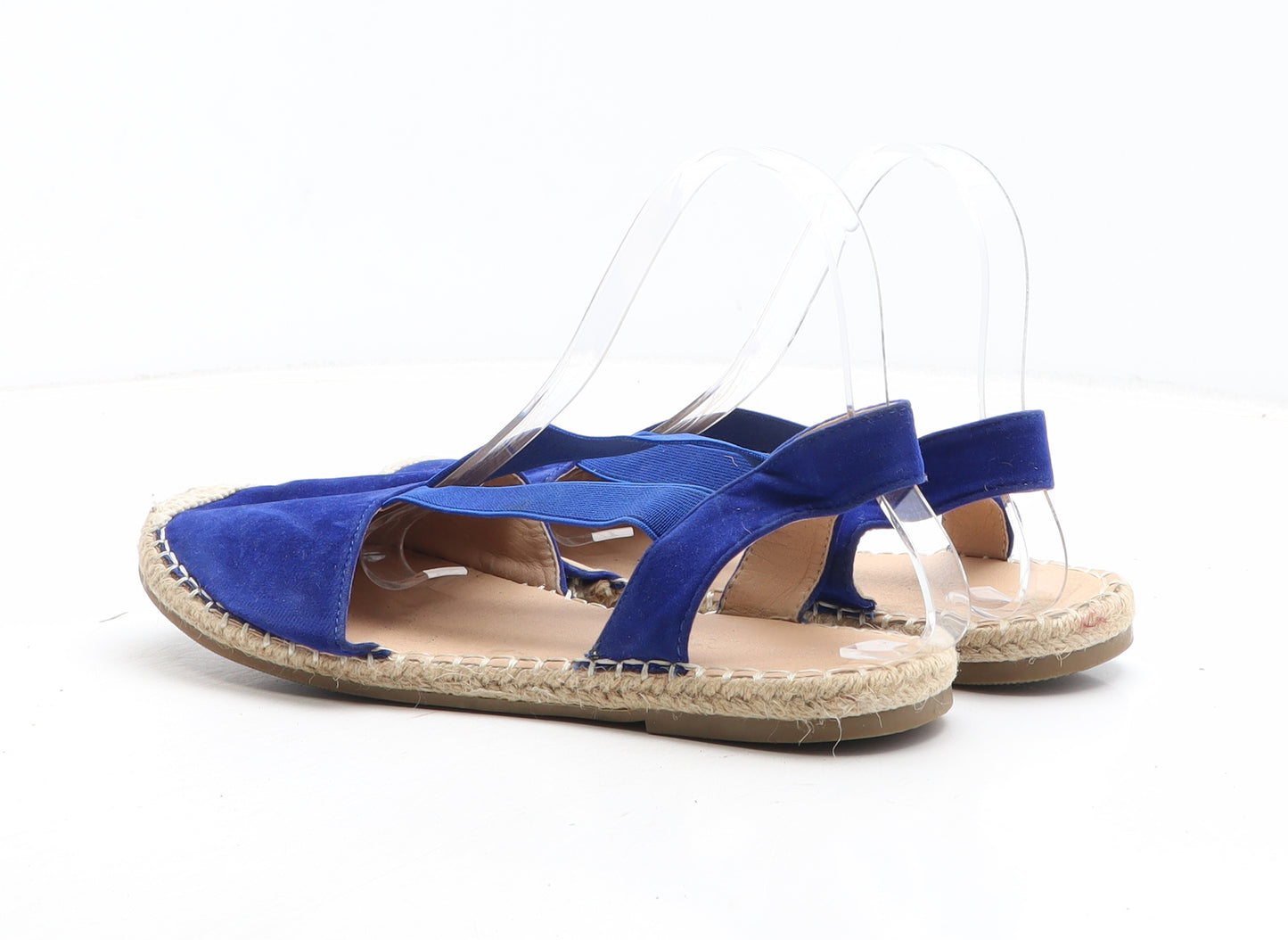 M&Co Womens Blue Synthetic Espadrille Sandal UK