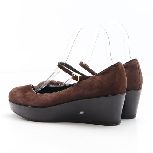Preworn Womens Brown Synthetic Platform Heel UK