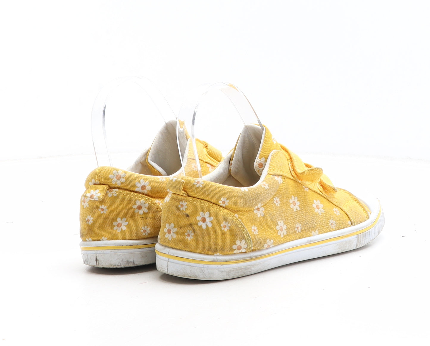 TU Girls Yellow Floral Fabric Trainer UK 1