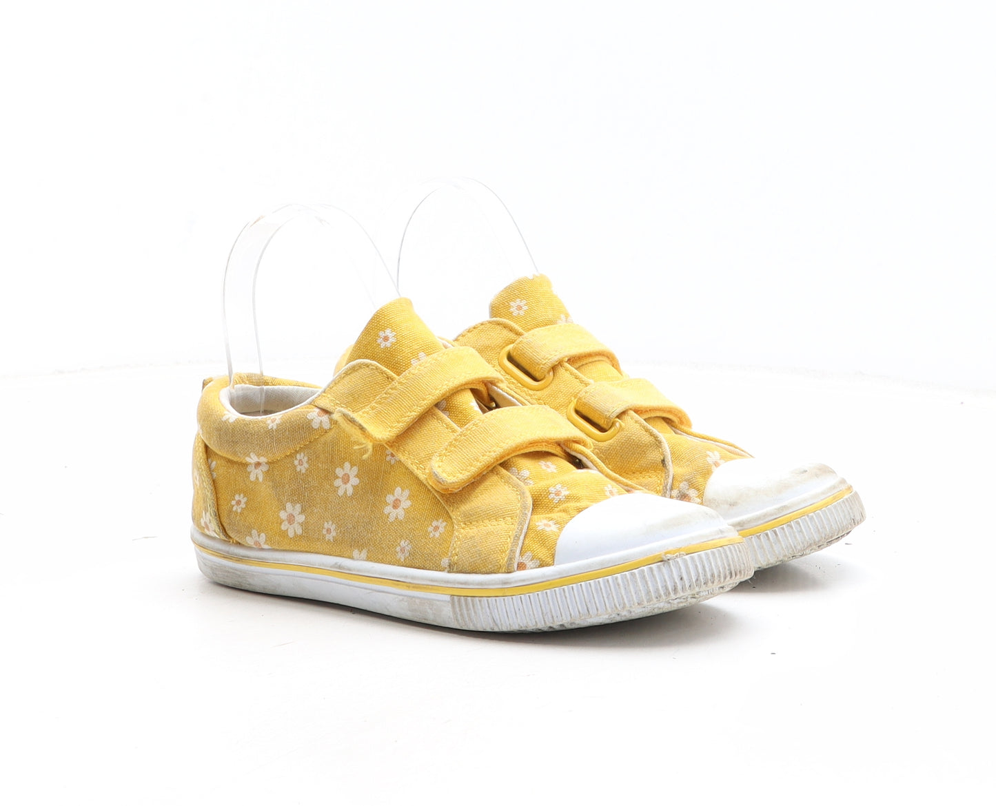TU Girls Yellow Floral Fabric Trainer UK 1