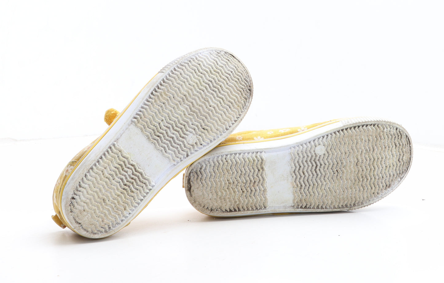 TU Girls Yellow Floral Fabric Trainer UK 1