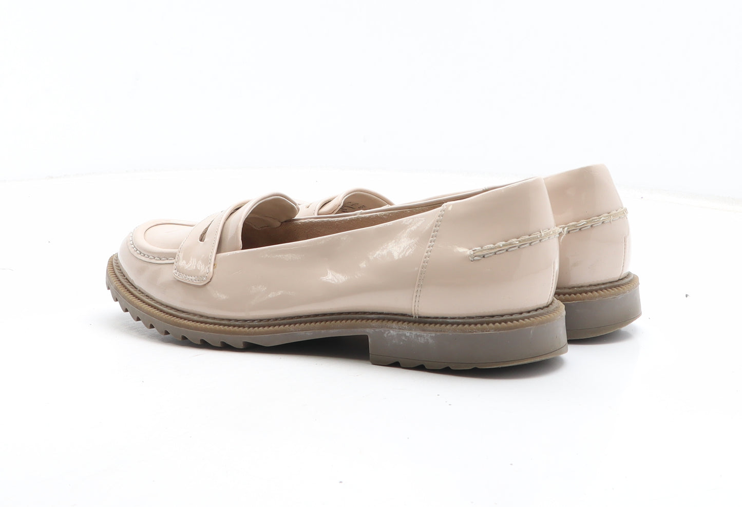 Clarks Womens Beige Synthetic Loafer Casual UK