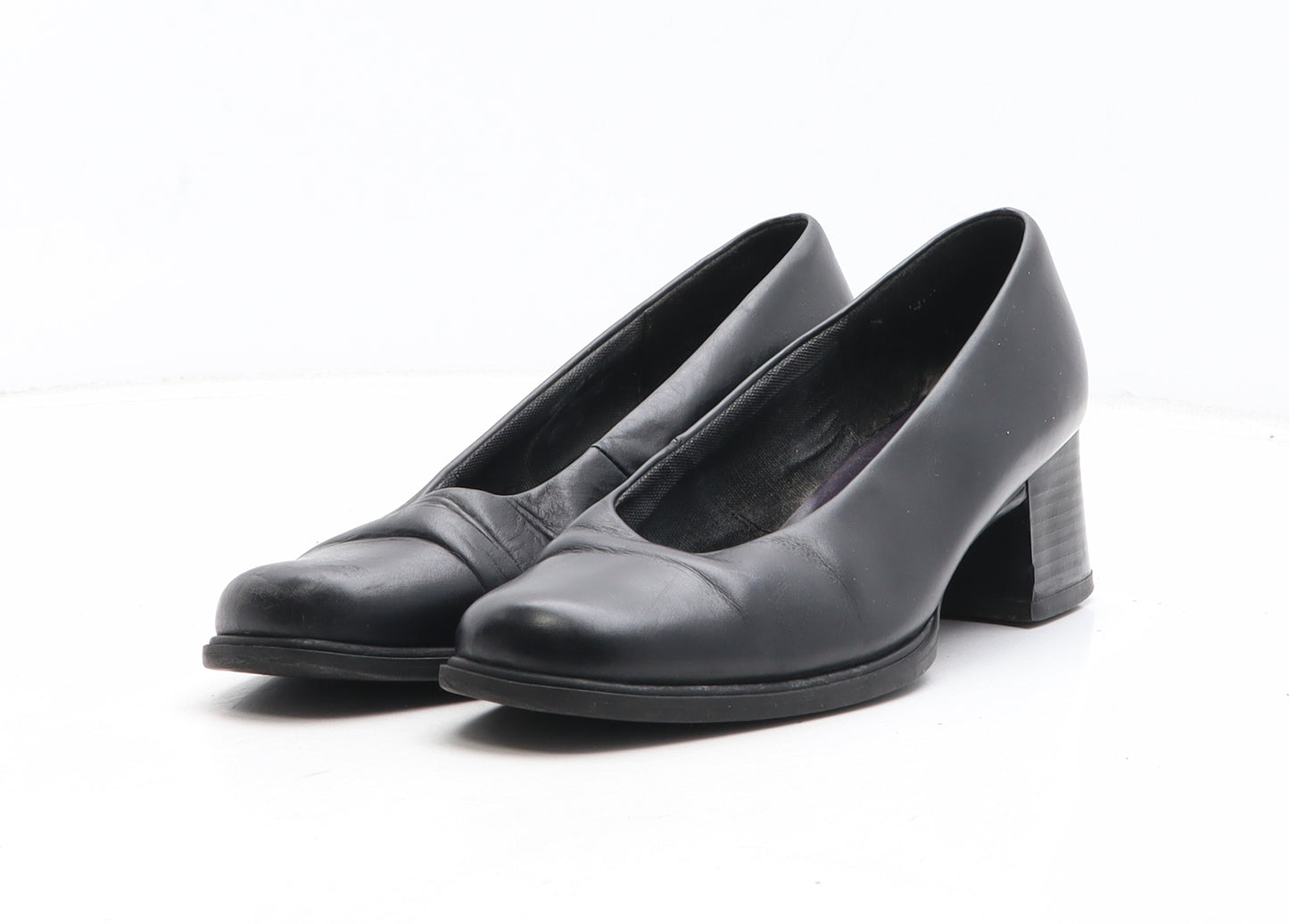 Preworn Womens Black Synthetic Court Heel UK