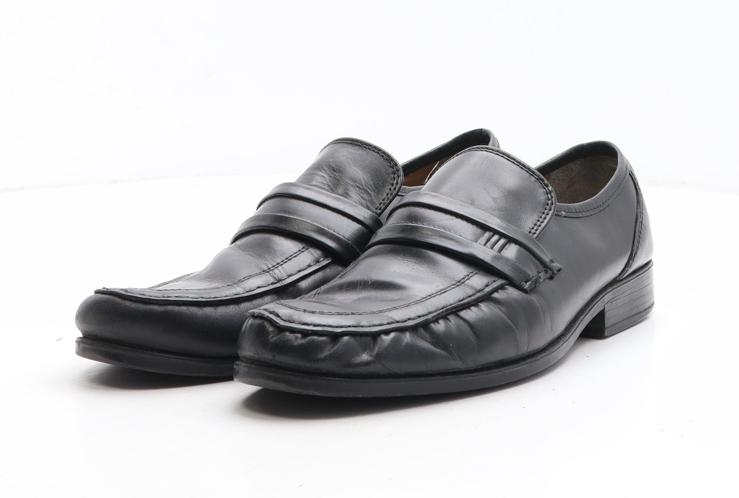 Clarks Mens Black Leather Slip On Casual UK 8
