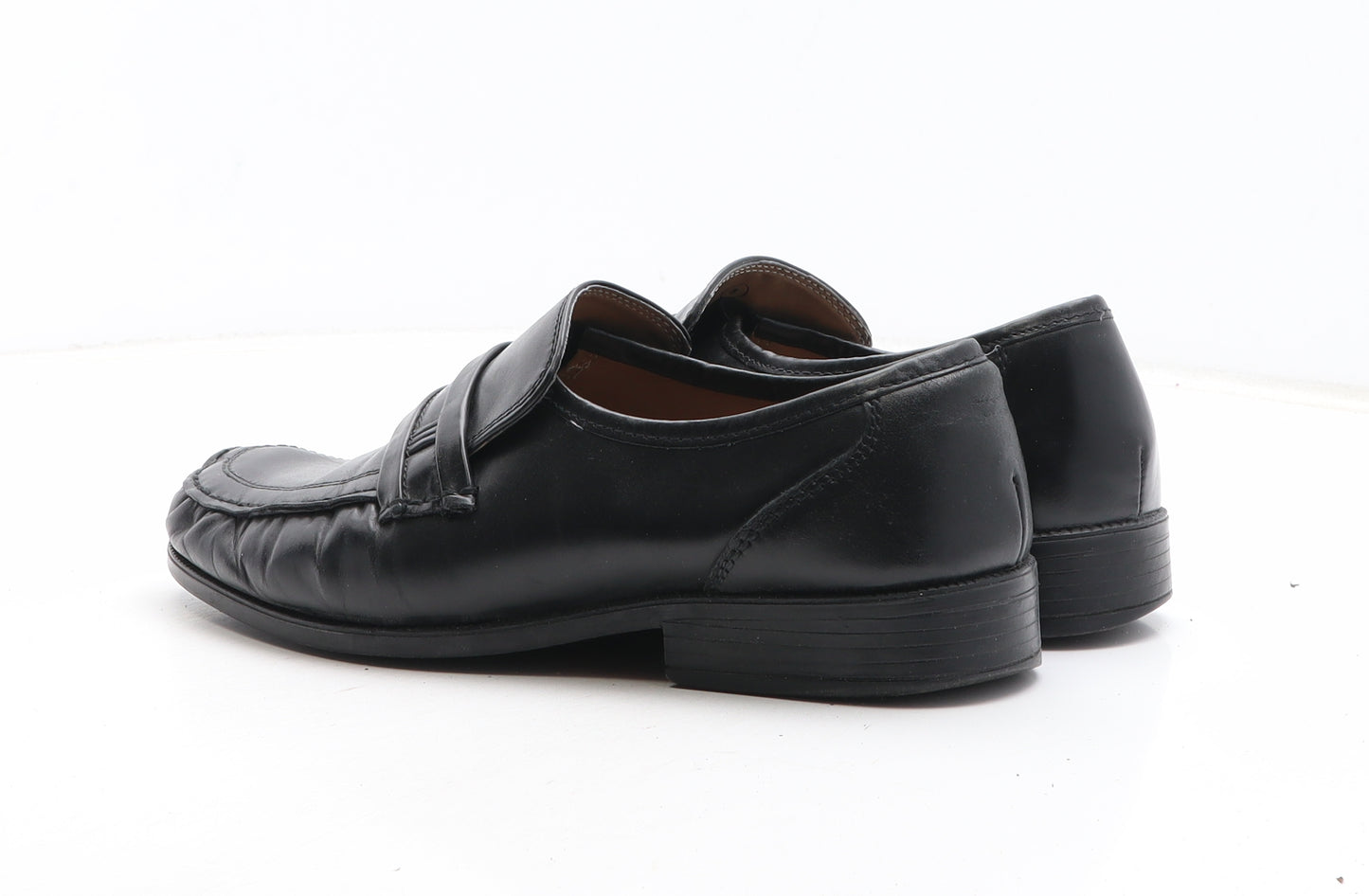 Clarks Mens Black Leather Slip On Casual UK 8