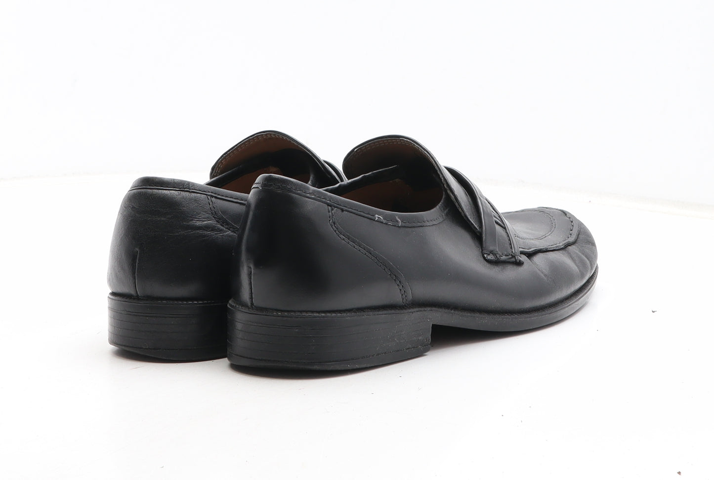 Clarks Mens Black Leather Slip On Casual UK 8