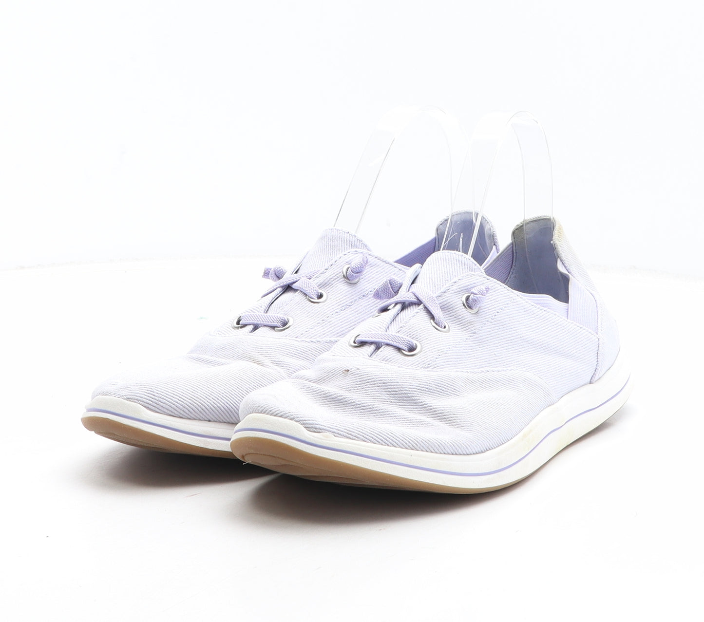 Clarks Womens Purple Fabric Trainer Casual UK