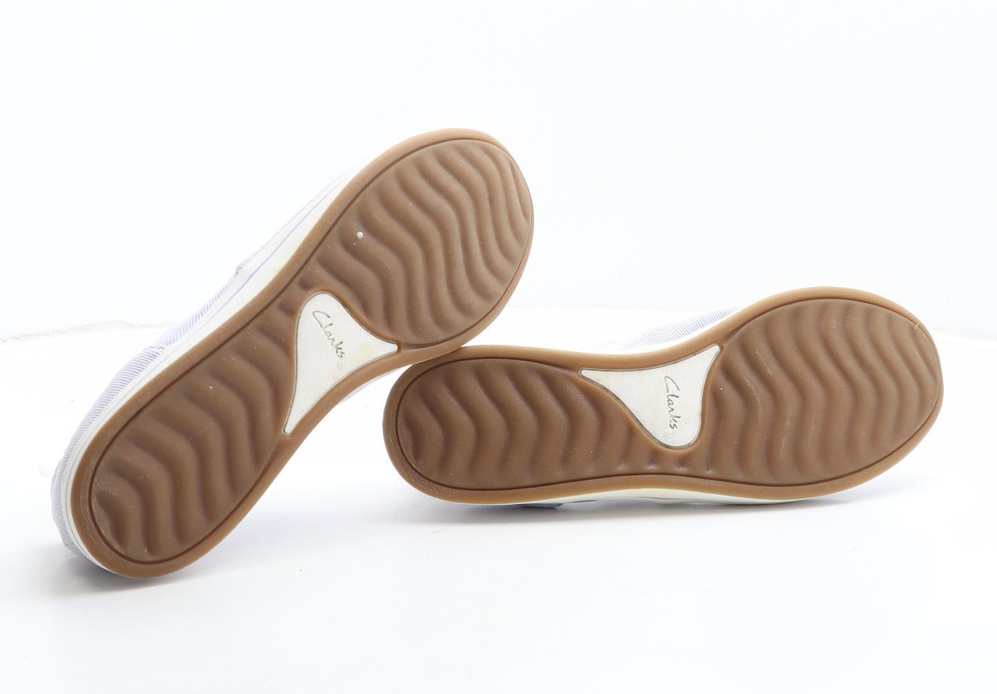 Clarks Womens Purple Fabric Trainer Casual UK