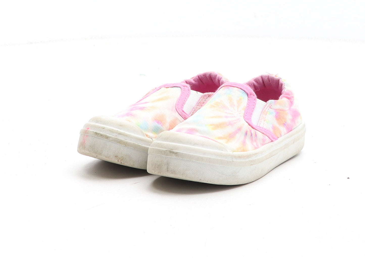 Preworn Girls Multicoloured Tie Dye Fabric Slip On Trainer UK 6