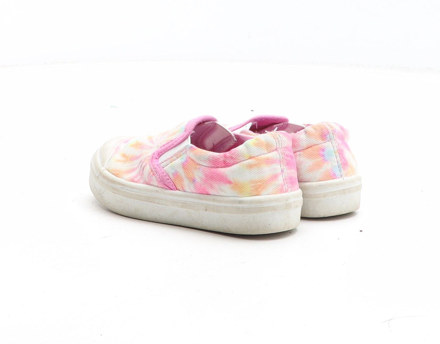 Preworn Girls Multicoloured Tie Dye Fabric Slip On Trainer UK 6