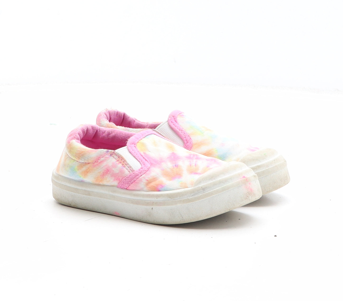Preworn Girls Multicoloured Tie Dye Fabric Slip On Trainer UK 6